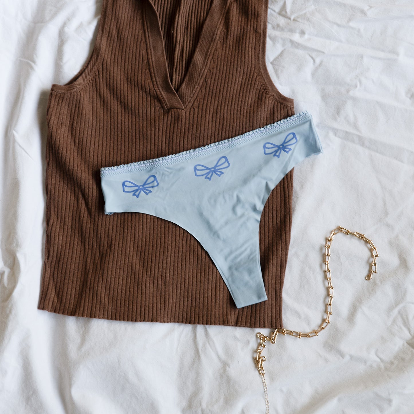 The Etta - Blue Milliskin Thong