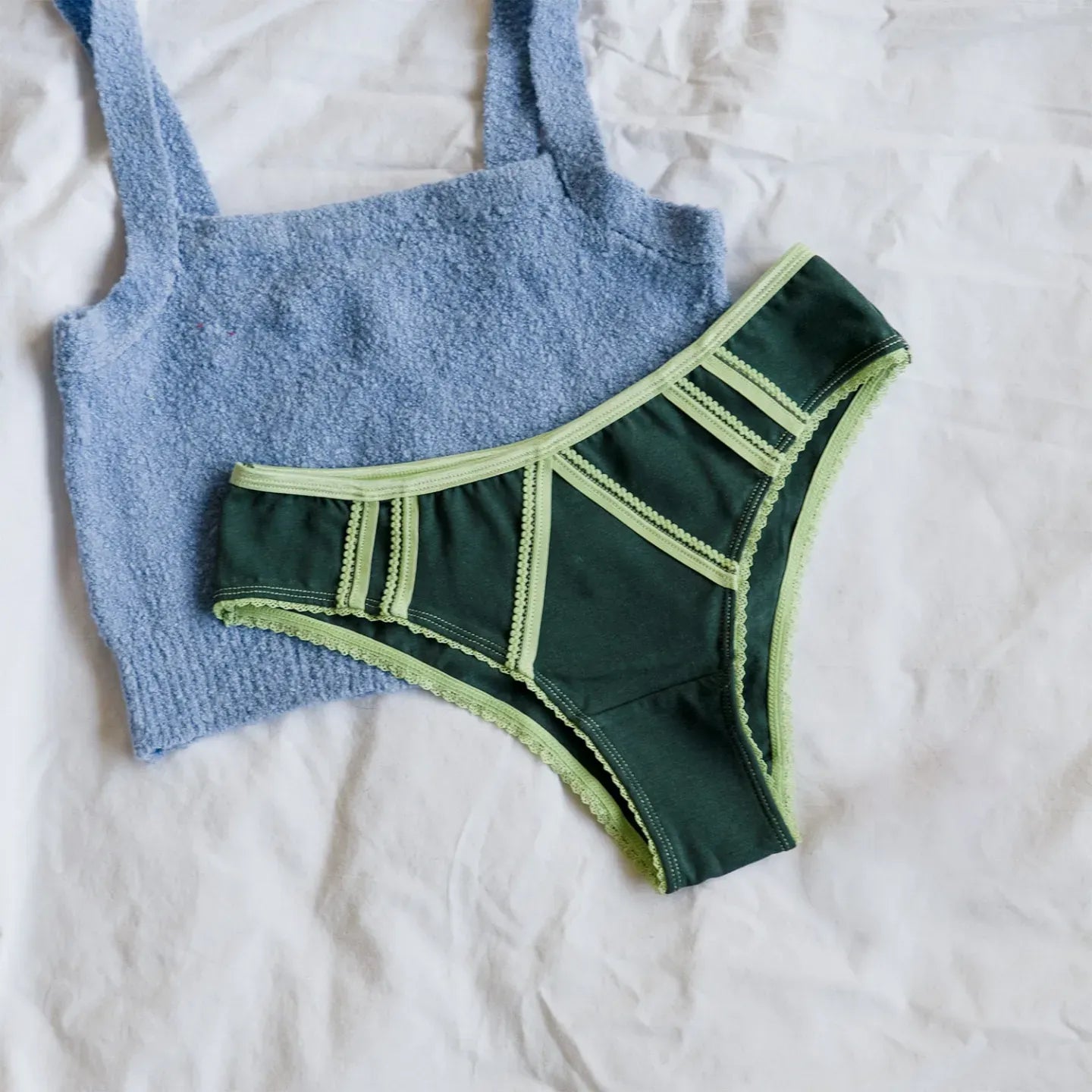 The Fern - Green Cotton Brief
