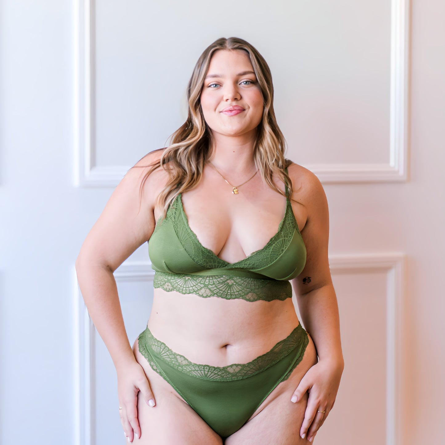 The Nefertiti - Green Bamboo Bra