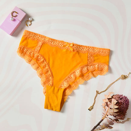 The Kiera - Yellow Mesh Brief