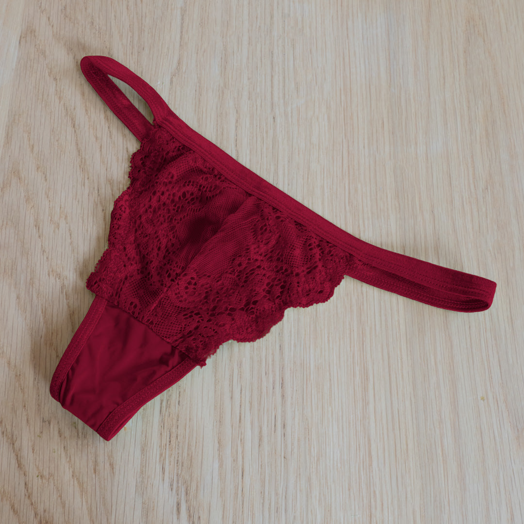 The Tanya  - Green Lace Thong