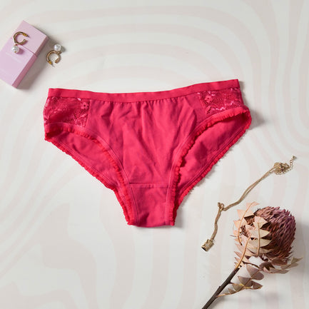 The Tessa - Pink Cotton Brief