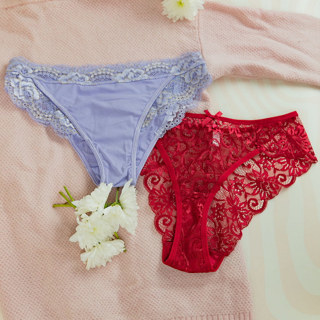 The Yuna - Red Lace Brief