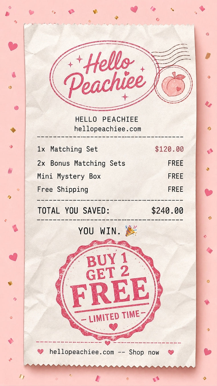 Buy 1 Get 2 Free receipt - 3 matching sets deal