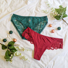 Load image into Gallery viewer, The Ruby - Butterfly Lace Thong
