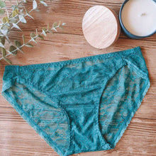 Load image into Gallery viewer, The Ivy - Emerald Lace Brief
