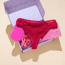 Load image into Gallery viewer, The Saint Valentine - Bright Red Lace Thong
