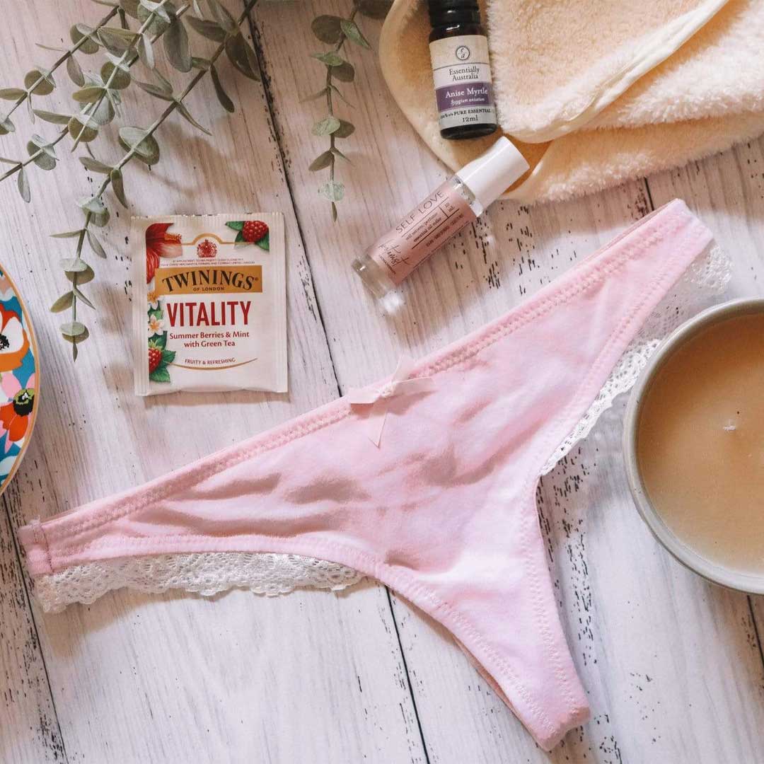 Hello Peachiee Underwear Pink Cotton-Candy Thong