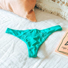 Load image into Gallery viewer, The Toph - Green Mesh Lace Thong

