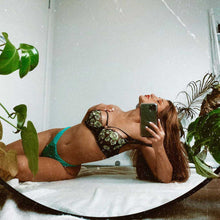 Load image into Gallery viewer, The Toph - Green Mesh Lace Thong
