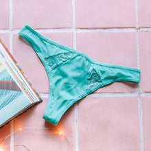 Load image into Gallery viewer, The Toph - Green Mesh Lace Thong
