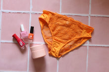 Load image into Gallery viewer, The Nanette - Orange Lace Brief
