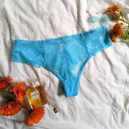 The Wanda - Mesh Polkadot Thong