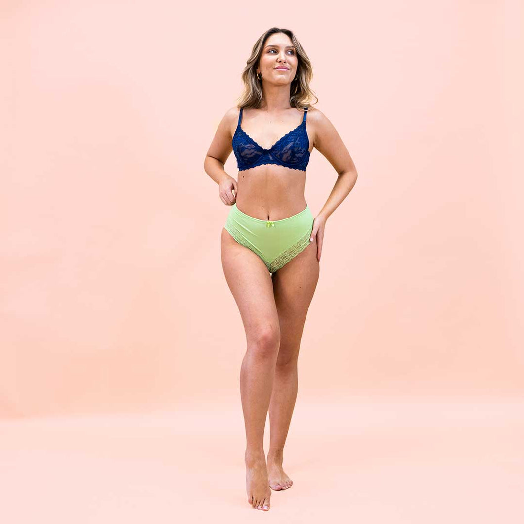 The Tiffany - Mint Green Floral Brief