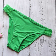 Load image into Gallery viewer, The Zahra - Green Lace Detail Cheeky Brief
