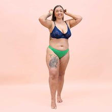 Load image into Gallery viewer, The Zahra - Green Lace Detail Cheeky Brief
